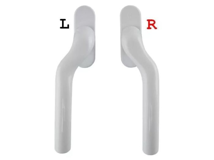 Ручка для балконной двери HOPPE изогнутая левая бел.